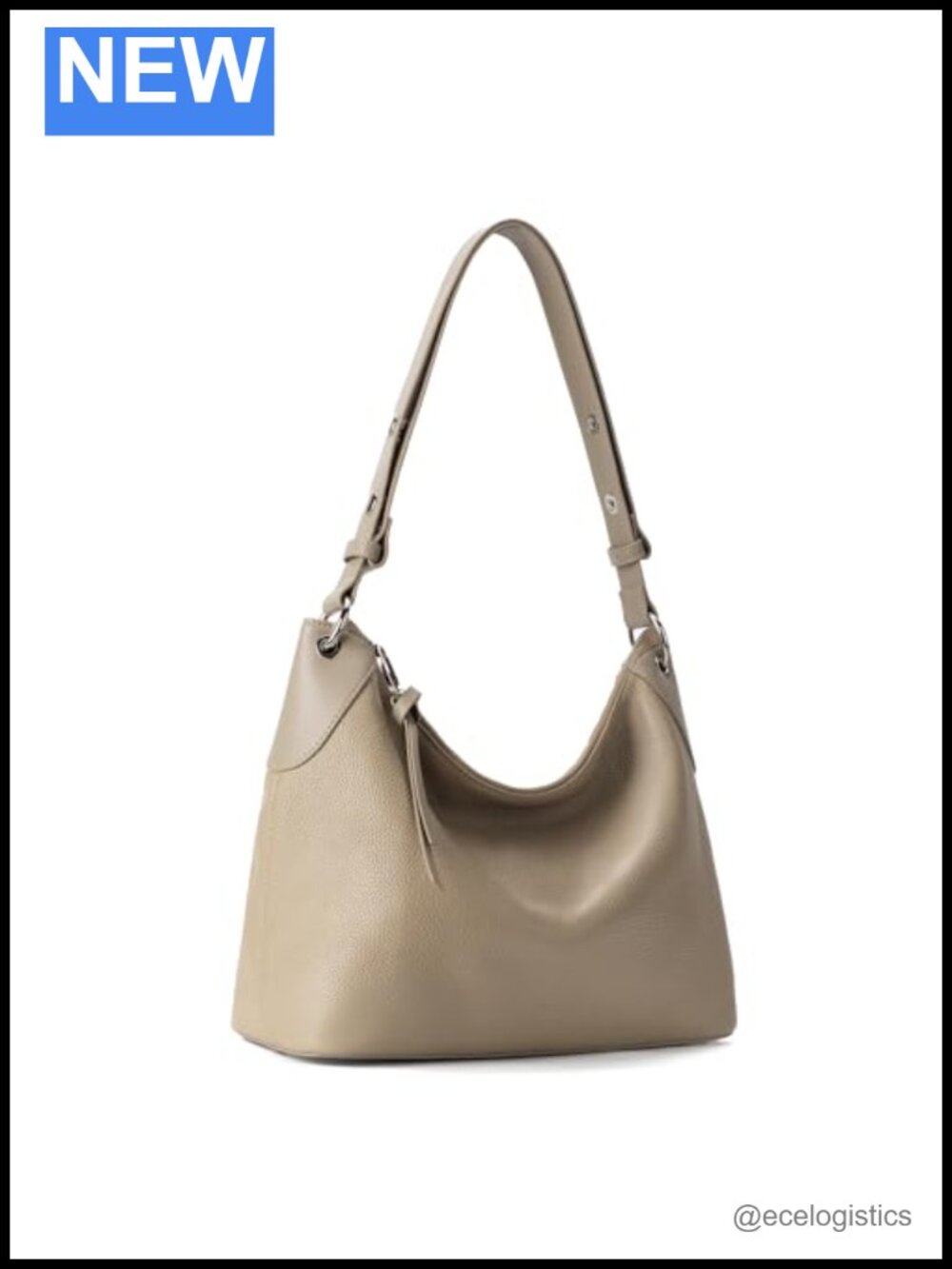 Genuine Leather Hobo Bag Women Crossbody Adjustable Strap Soft Slouchy